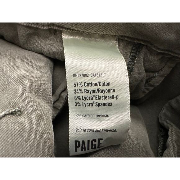 Paige Christy Vintage Ivy Green Drawstring Cuffed Shorts Size 29 - Picture 6 of 7